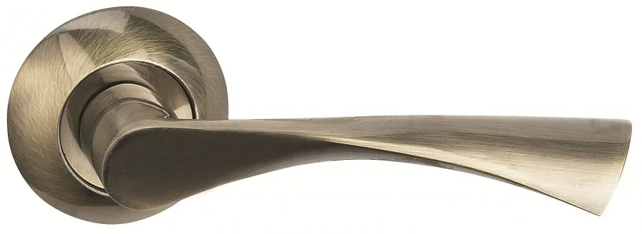 фото Ручка дверная bussare на круглой накладке classico a-01-10 ant.bronze античная бронза