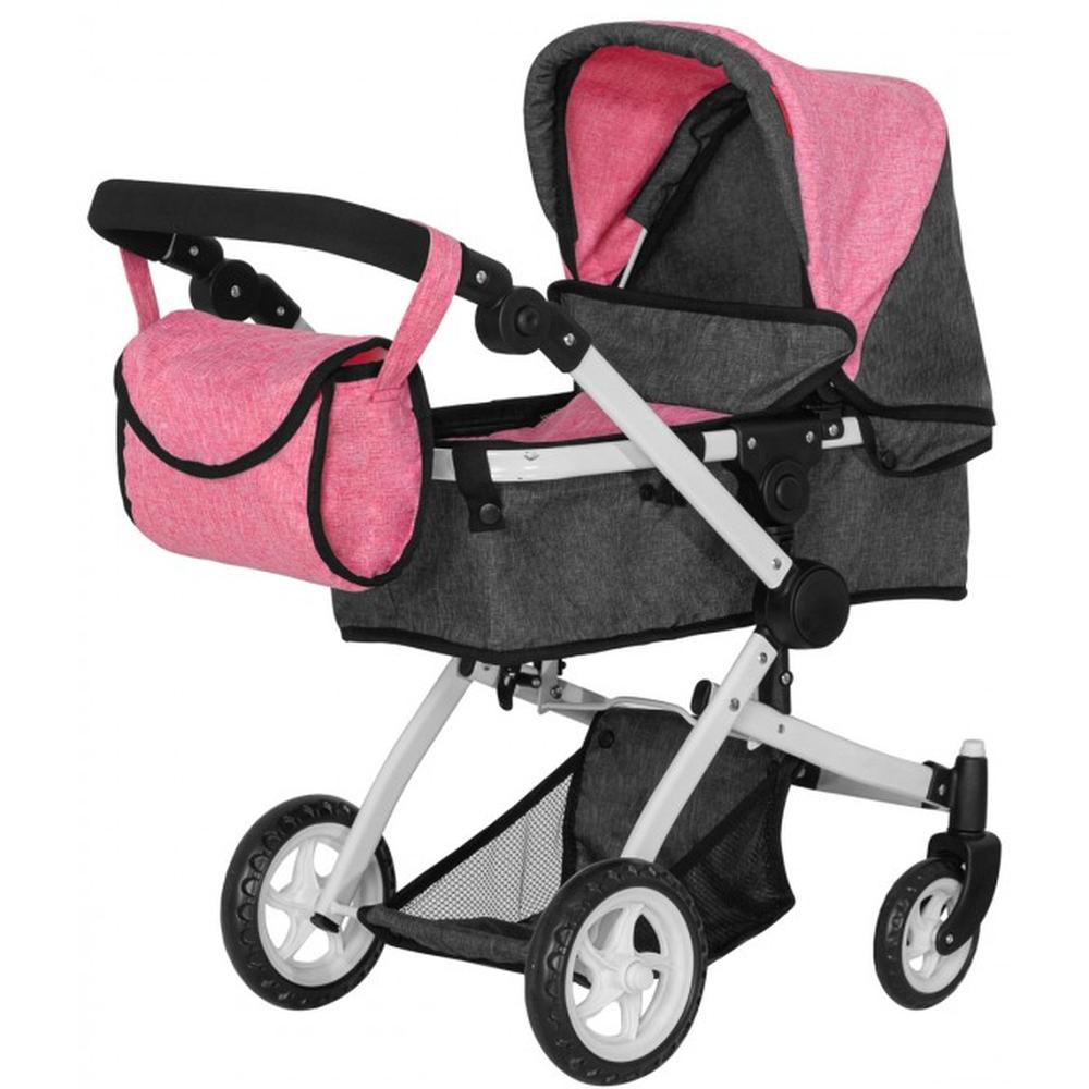 фото Коляска для кукол carrello maestro 2 в 1 rose red