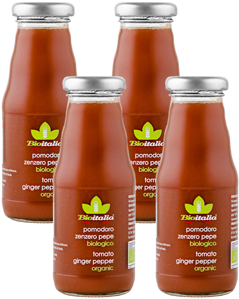 

Томатный сок Bioitalia с Имбирем и Перцем 200 мл - 4 шт.