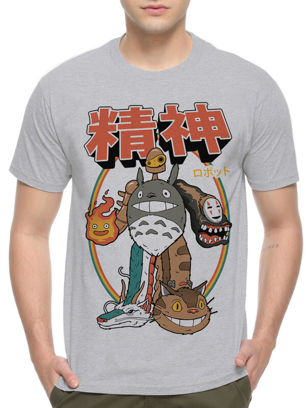 

Футболка мужская Dream Shirts Фильмы Студии Гибли серая M, "Фильмы Студии Гибли"