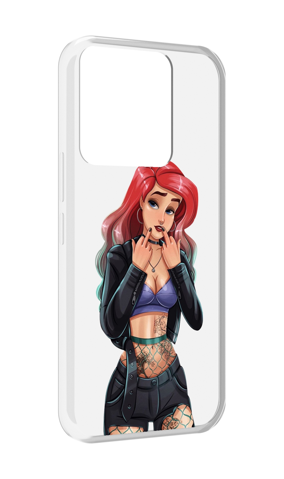 

Чехол MyPads Ариэль-русалочка-готика для Tecno Spark Go 2022 / Tecno Spark 8C, Прозрачный, Tocco