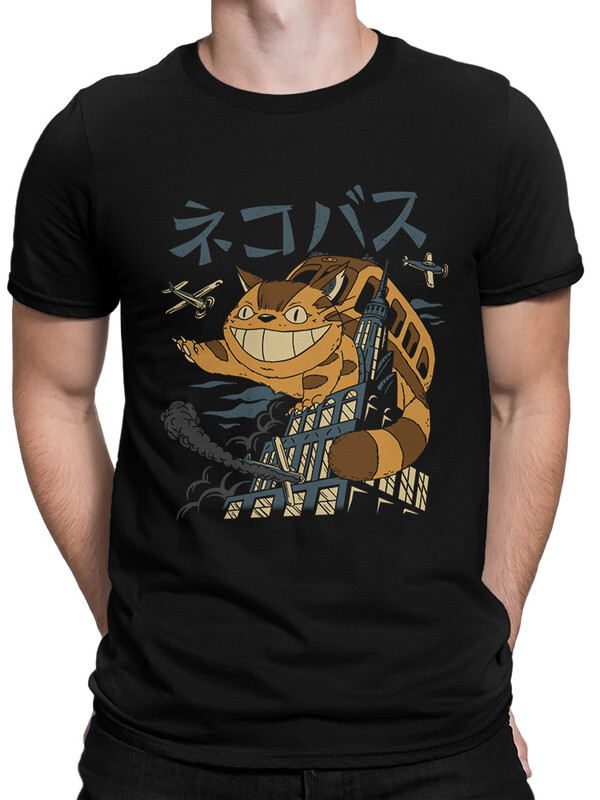 

Футболка мужская Dream Shirts Кот-Автобус Тоторо черная S, Кот-Автобус Тоторо