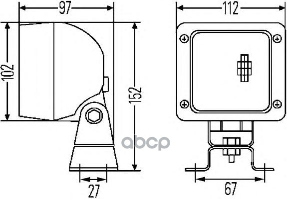 1ga 007 506-011_фонарь Рабочего Освещения !За Кабиной Daf, Iveco HELLA арт. 1GA007506011