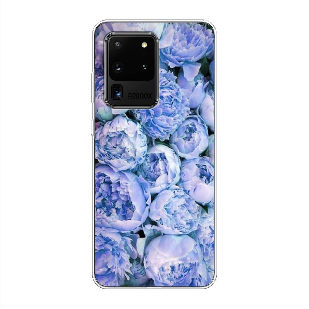 

Чехол Awog на Samsung Galaxy S20 Ultra "Пионы голубые", Разноцветный, 29450-8