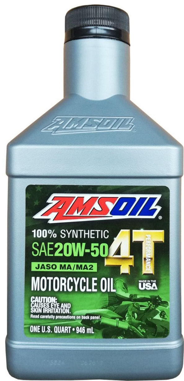 Моторное масло Amsoil 100% Synthetic 4T Performance 4-Stroke Motorcycle Oil 20W50 0,946л