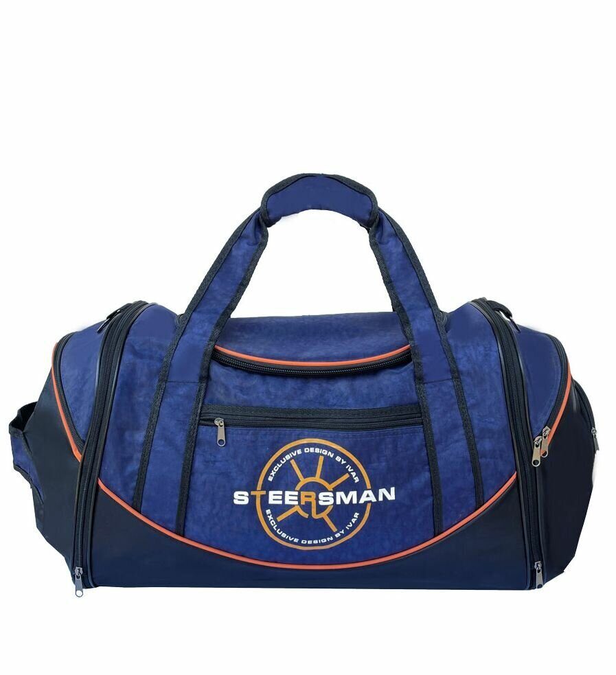 фото Сумка спортивная, дорожная bag-trophy с раздвижкой, blue/black