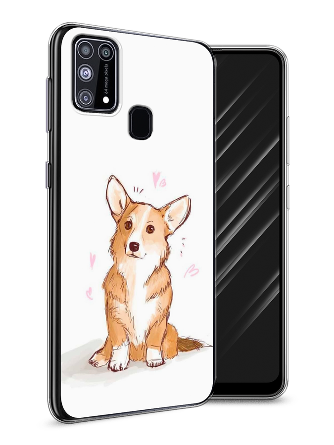

Чехол Awog на Samsung Galaxy M31 / Самсунг M31 "Корги любовь", Разноцветный, 2100750-1