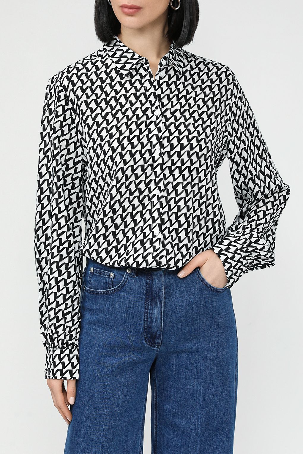 

Рубашка женская Gerry Weber 965031-31442 разноцветная 46, Разноцветный, 965031-31442