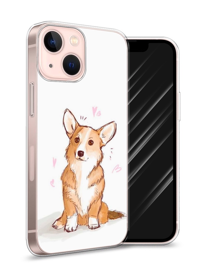 

Чехол Awog на Apple iPhone 13 mini / Айфон 13 mini "Корги любовь", Разноцветный, 14150-1
