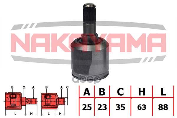 Шрус Внутр. К-Кт Nakayama Nj7261Ny NAKAYAMA NJ7261NY