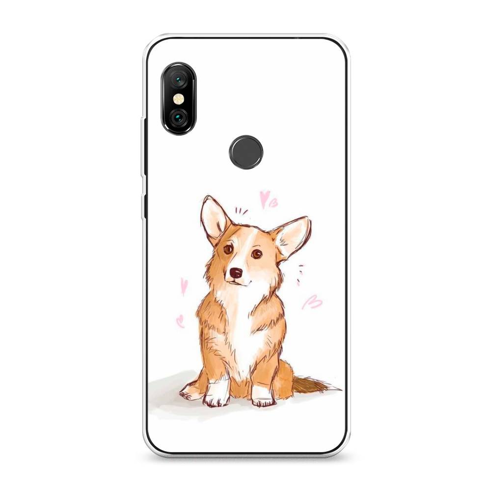 

Чехол Awog на Xiaomi Redmi Note 6 Pro "Корги любовь", Разноцветный, 34650-1