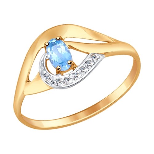 

Кольцо из желтого золота с топазом р. 16 Яхонт Ювелирный 146988, 146988