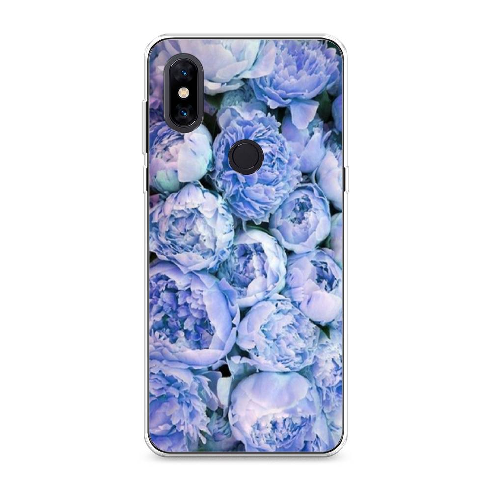 

Чехол Awog на Xiaomi Mi Mix 3 "Пионы голубые", Разноцветный, 34950-8