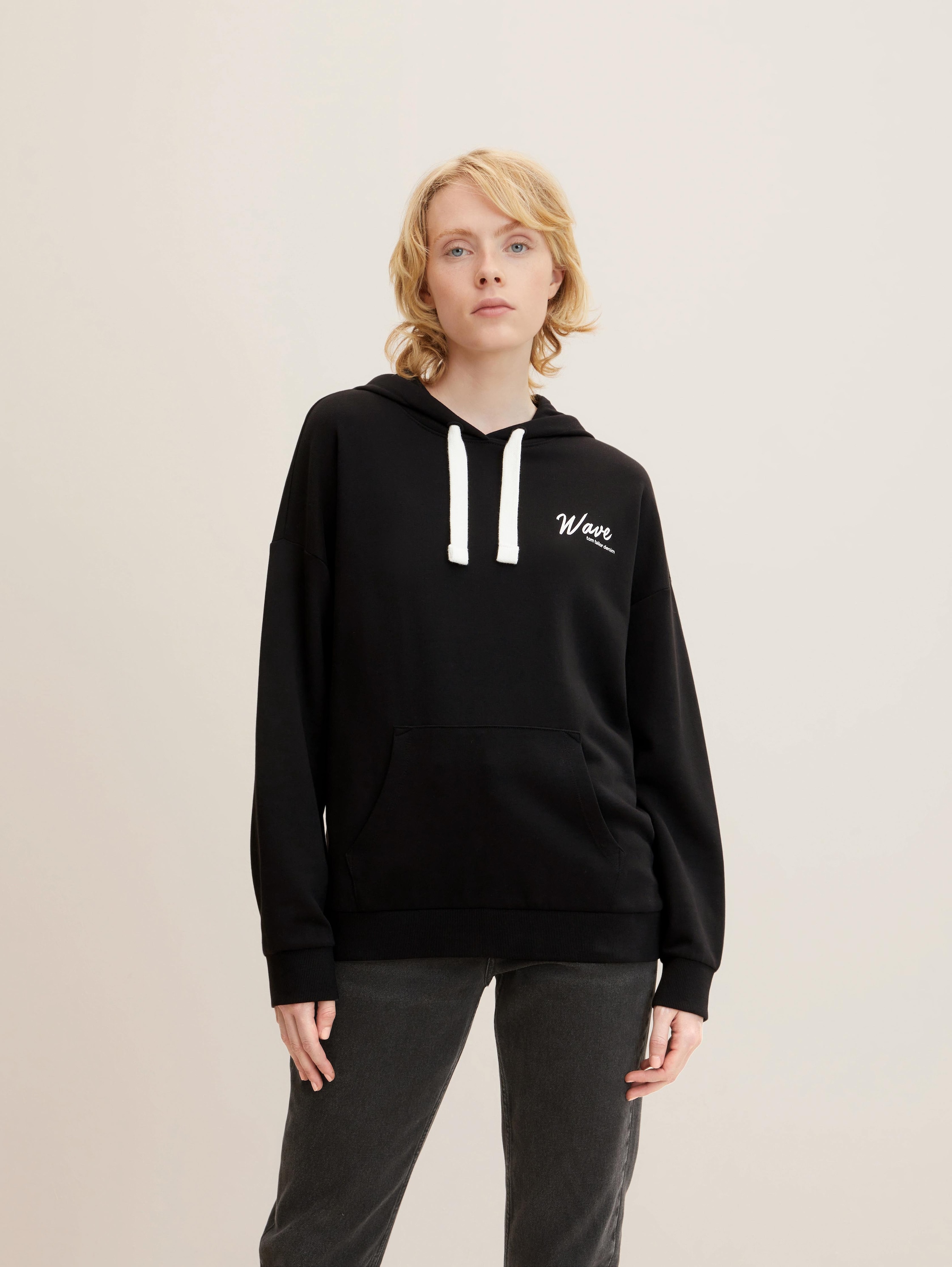 

Худи женское TOM TAILOR 1032799 черное L, 1032799