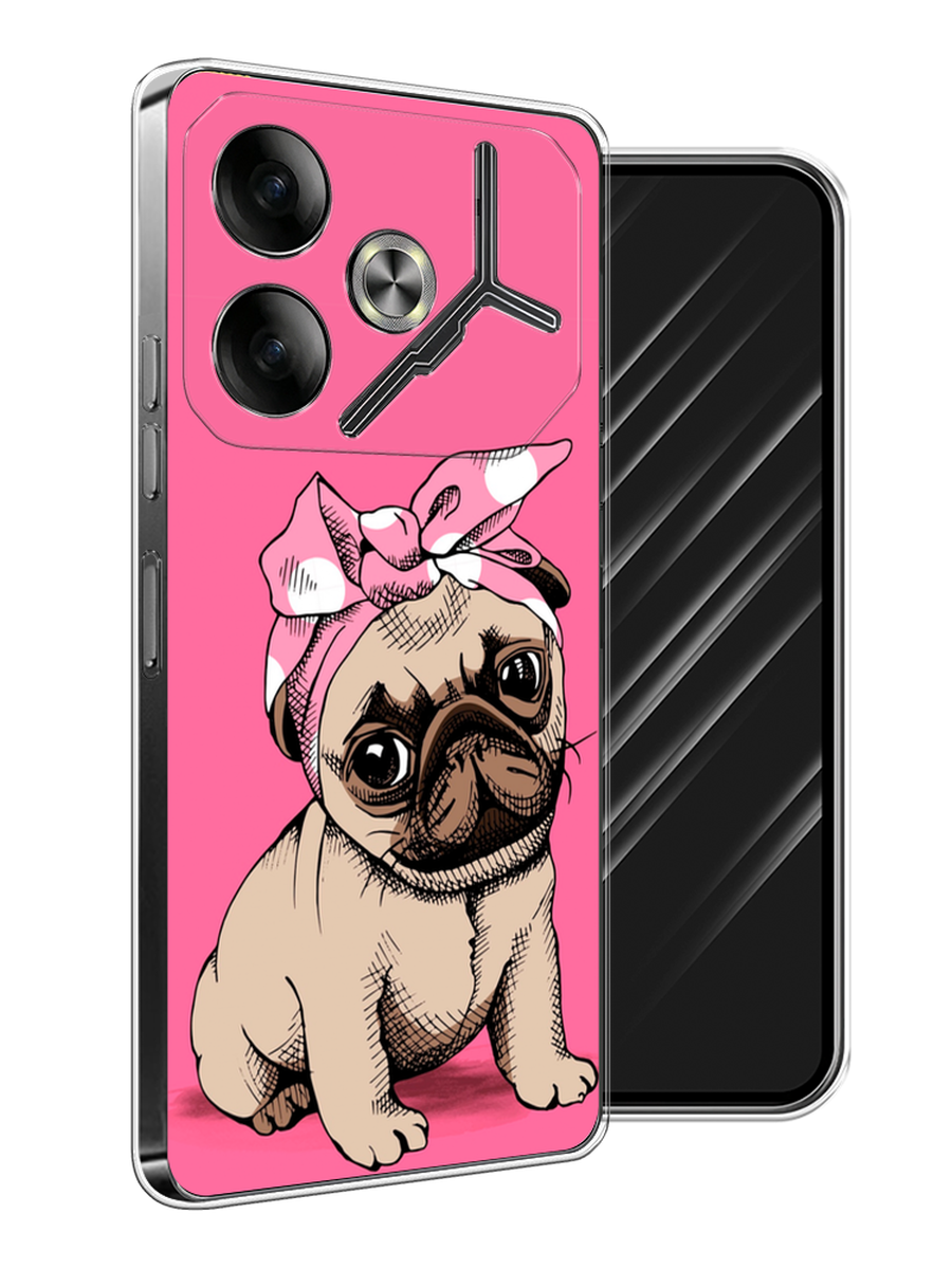 

Чехол Awog на Tecno Pova 6 "Dog Pin-Up", Розовый;бежевый, 305350-1