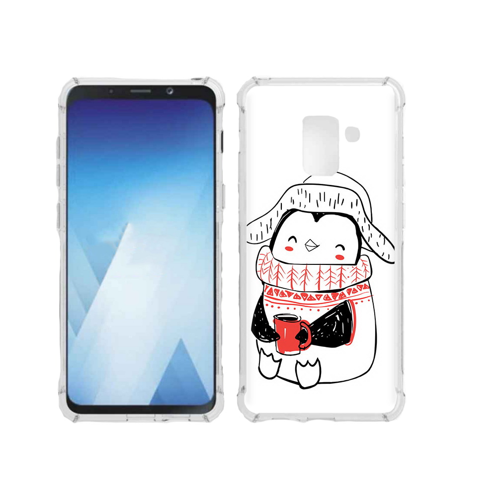 

Чехол MyPads Tocco для Samsung Galaxy A5 (2018) Милый пингвин (PT95317.573.115), Прозрачный, Tocco