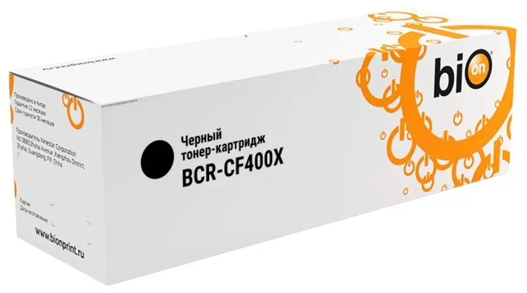 Картридж для лазерного принтера Bion (BCR-CF400X) черный, совместимый