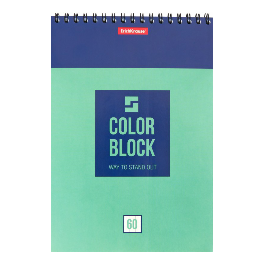 

Блокнот ErichKrause Color Block А5 клетка 60 листов в ассортименте