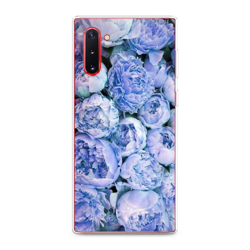 

Чехол Awog на Samsung Galaxy Note 10 "Пионы голубые", Разноцветный, 28650-8