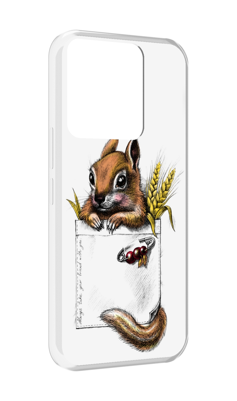 

Чехол MyPads Белочка для Tecno Spark Go 2022 / Tecno Spark 8C, Прозрачный, Tocco