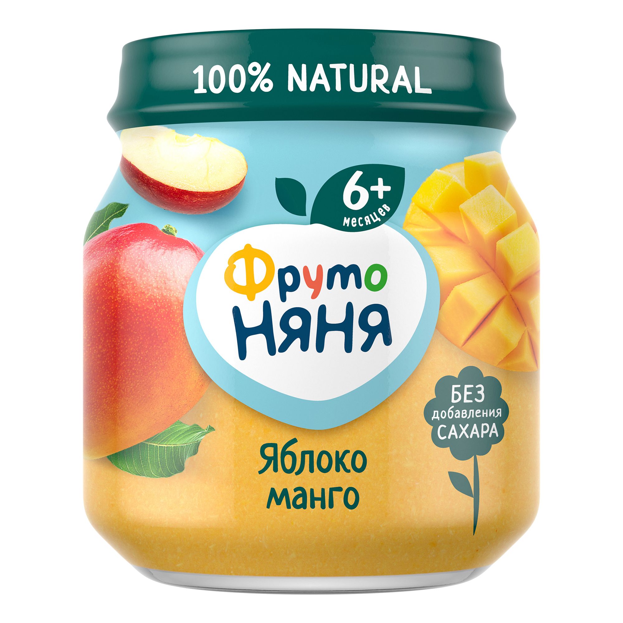 

Пюре ФрутоНяня яблоко-манго с 6 месяцев 100 г, 1 шт., яблоко-манго