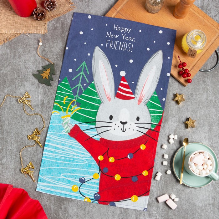 

Полотенце Доляна Happy bunny 35х60 , 100% хлопок, 160 г/м2