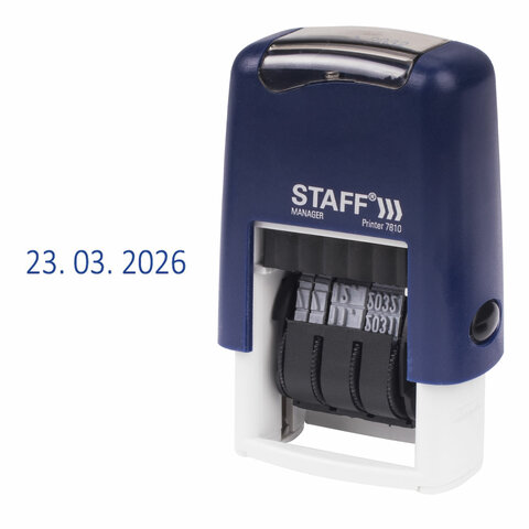 Датер-мини Staff, месяц цифрами, оттиск 22х4 мм, Printer 7810 BANK, 237433, 2 шт