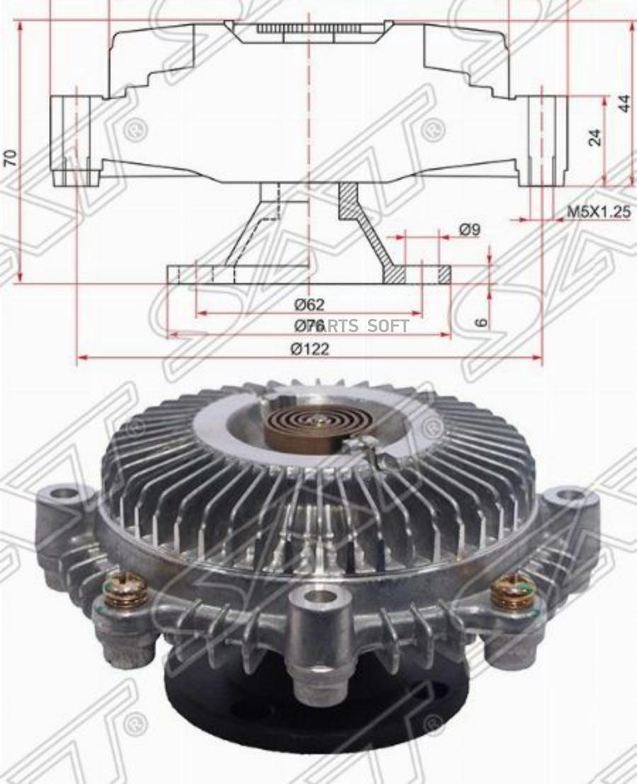 

SAT Вискомуфта TOYOTA DYNA,TOYOACE,HIACE,HILUX 1RZ-E