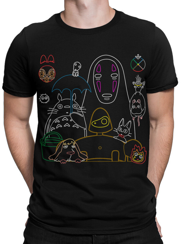 

Футболка мужская Dream Shirts Фильмы Студии Гибли черная 3XL, Фильмы Студии Гибли