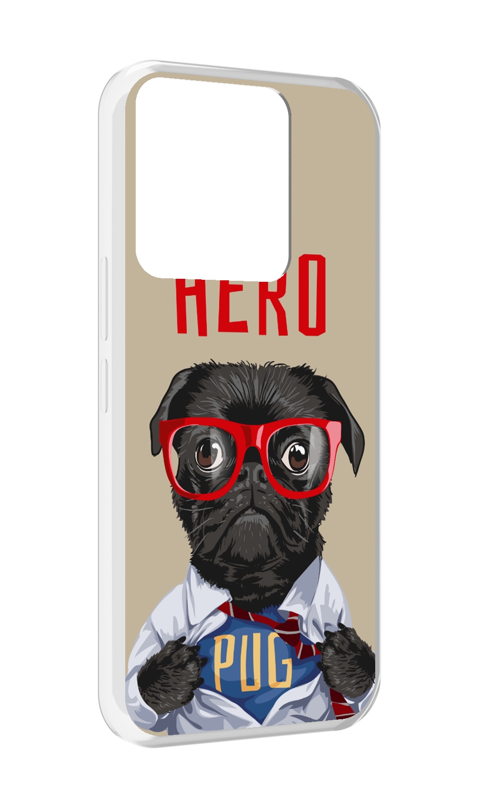 

Чехол MyPads Герой-PUG для Tecno Spark Go 2022 / Tecno Spark 8C, Прозрачный, Tocco