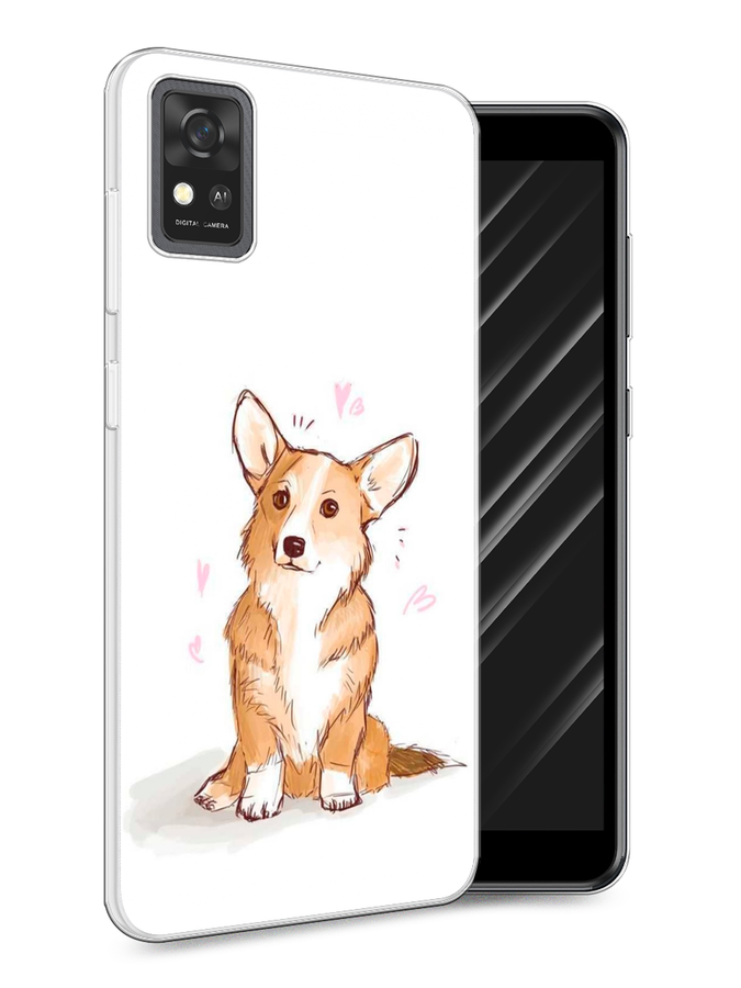

Чехол Awog на ZTE Blade A31 / ЗТЕ Блэйд A31 "Корги любовь", Разноцветный, 134650-1