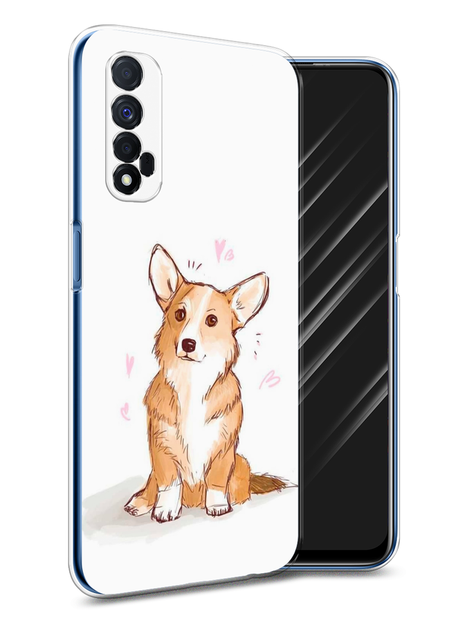 

Чехол Awog на Realme 7 "Корги любовь", Разноцветный, 254150-1