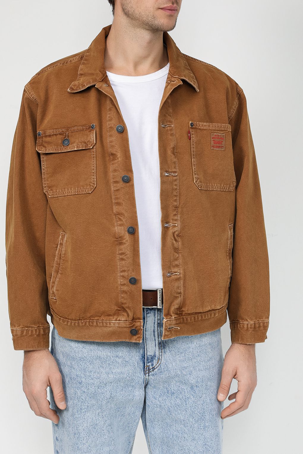 

Джинсовая куртка мужская Levi's A482000040 коричневая S, Коричневый, A482000040