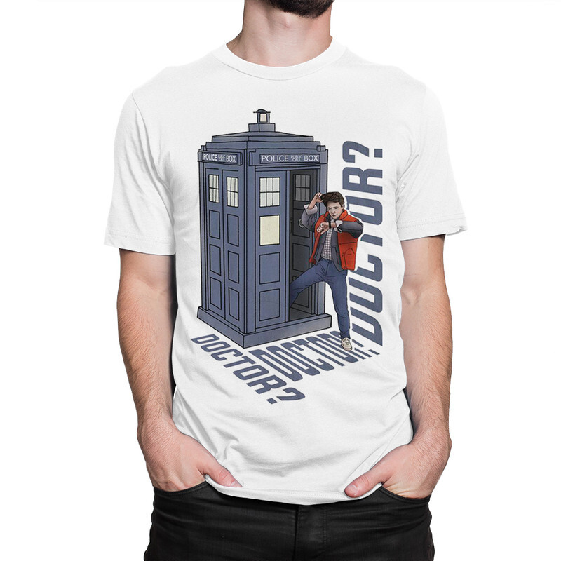 

Футболка мужская Dream Shirts Марти Макфлай и Доктор Кто 999871222 белая L, Марти Макфлай и Доктор Кто 999871222