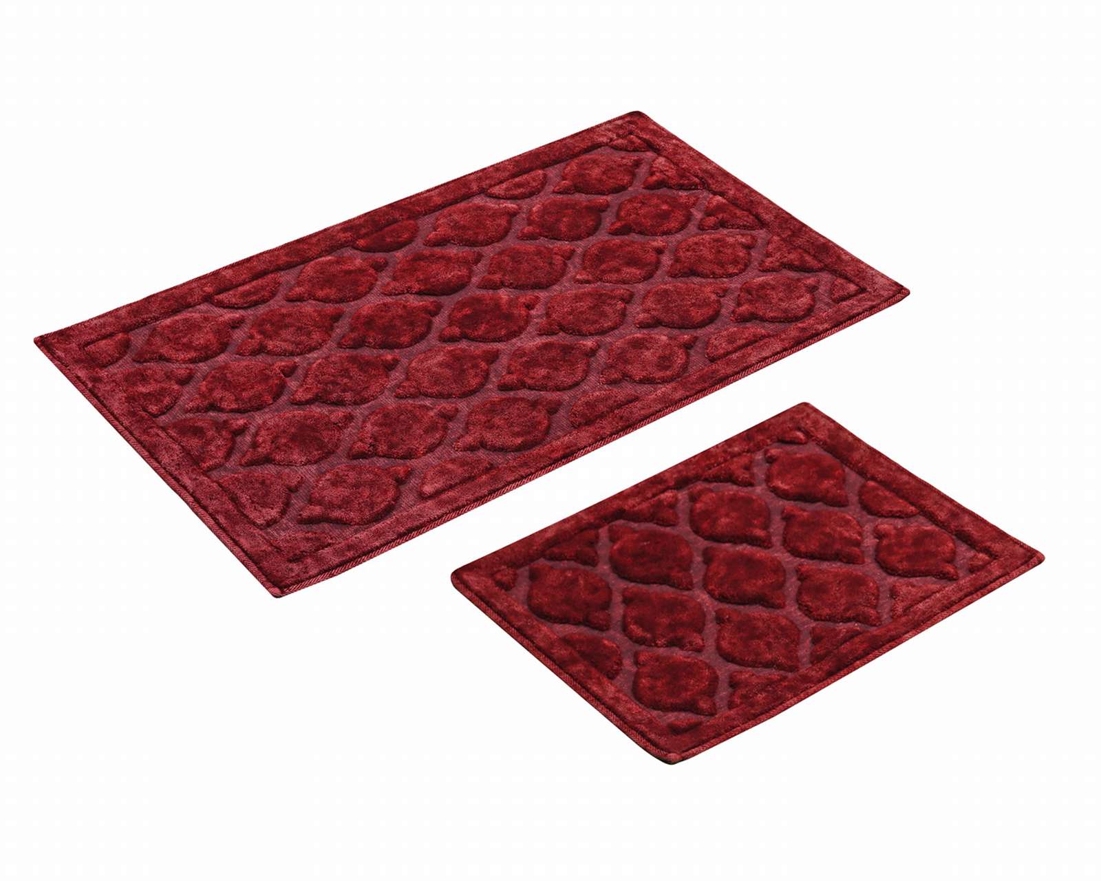 

Набор ковриков (2шт): 60x100, 50x60 см; Alanur, красный, ворс, 8682118738383