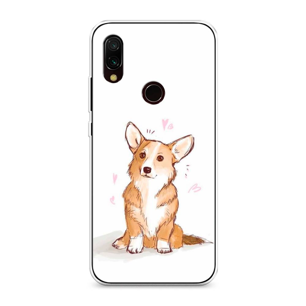 

Чехол Awog на Xiaomi Redmi 7 "Корги любовь", Разноцветный, 35050-1