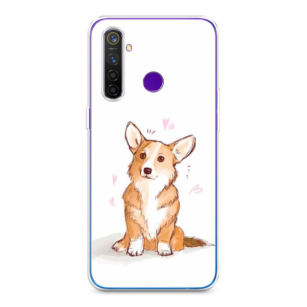

Чехол Awog на Realme 5 Pro "Корги любовь", Разноцветный, 251650-1