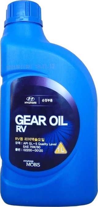фото Трансмиссионное масло hyundai gear oil rv sae 75w-90 gl-5 (1л) hyundai-kia