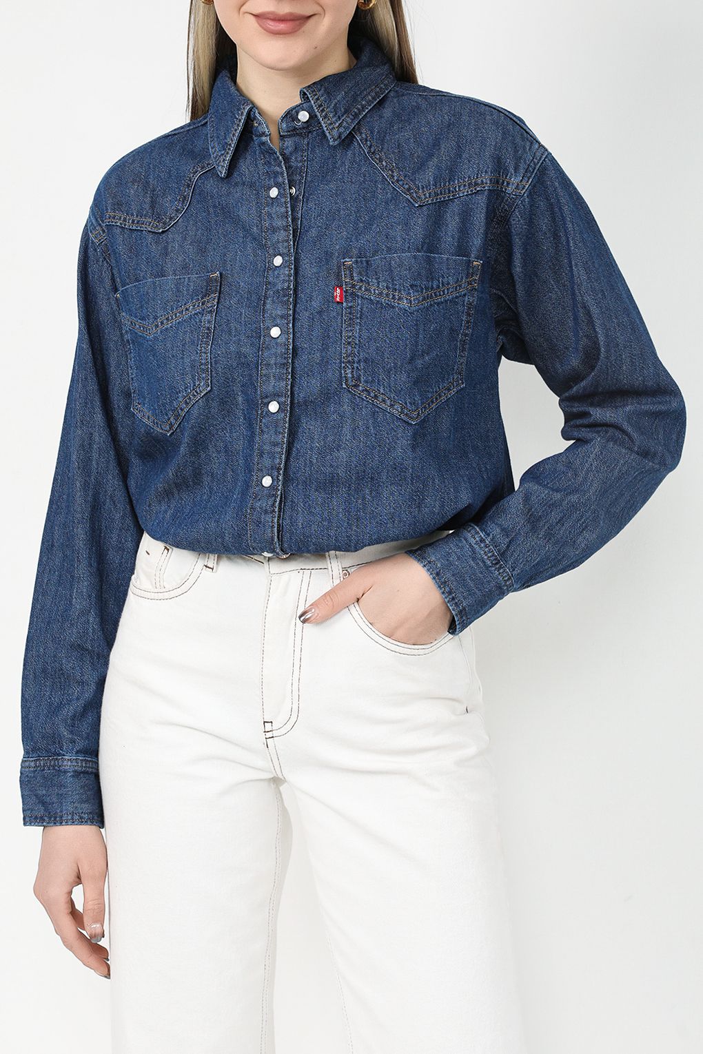 

Рубашка женская Levi's A59740007 синяя XS, Синий, A59740007