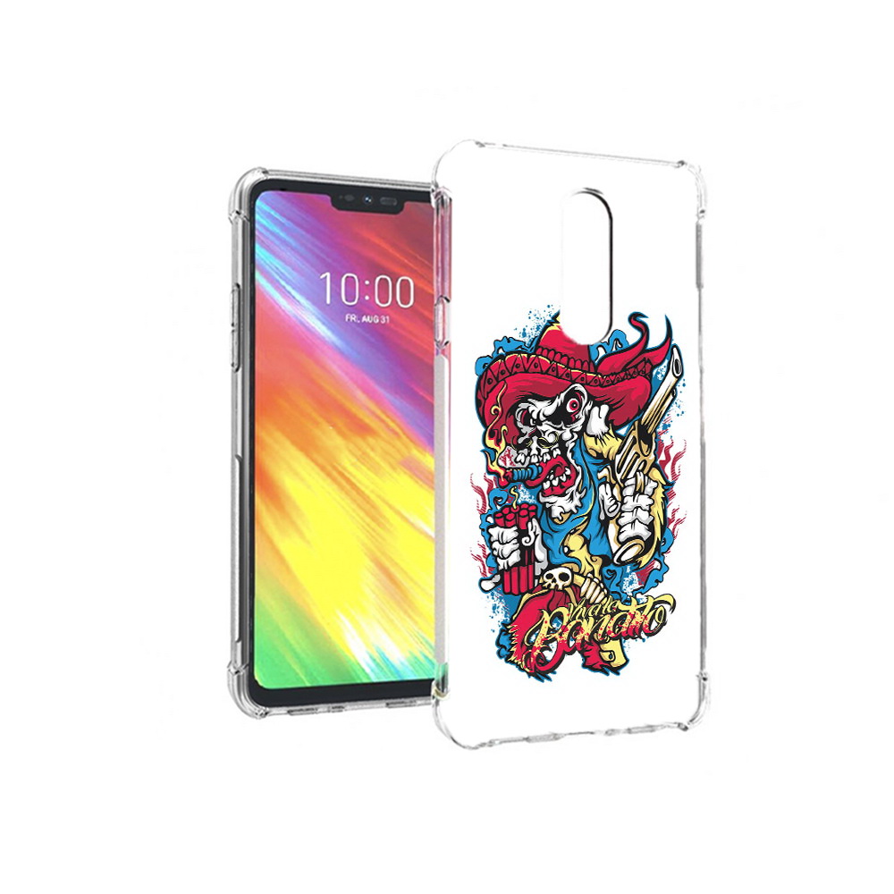 

Чехол MyPads Tocco для LG G7 нарисованный скелет с писталетом (PT124618.72.513), Прозрачный, Tocco