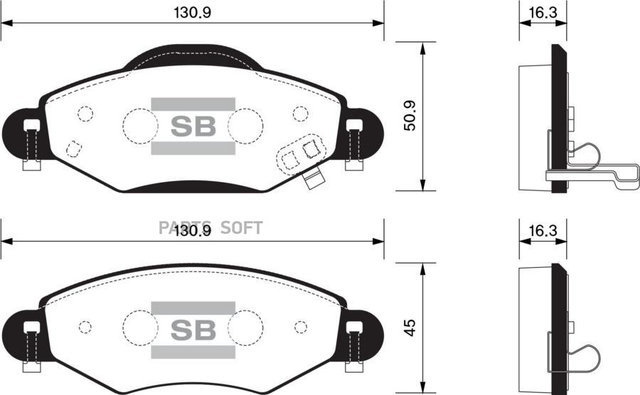 

Тормозные колодки Sangsin brake SP1419