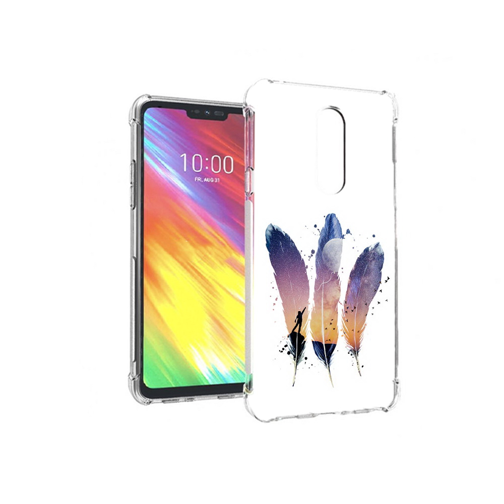 

Чехол MyPads Tocco для LG G7 небесные перья (PT124618.72.519), Прозрачный, Tocco
