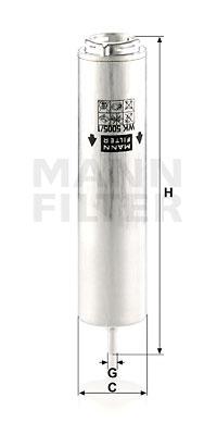 

Фильтр топливный MANN-FILTER WK5005/1Z, WK5005/1Z