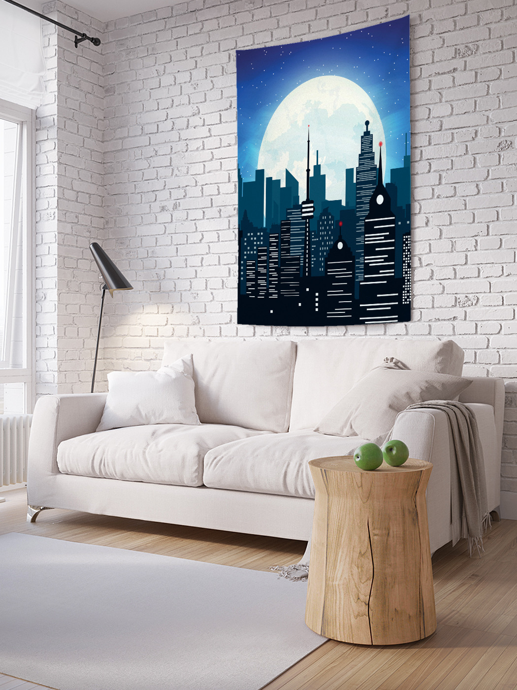 

Вертикальное фотопанно на стену JoyArty Силует ночного города 150x200 см, Силует ночного города