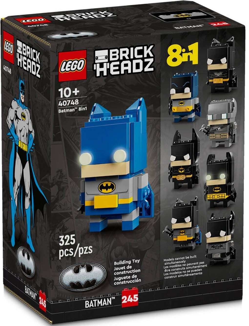 

Конструктор Lego 40748 BrickHeadz Бэтмен 8 в 1 325 деталей, Бэтмен 8 в 1