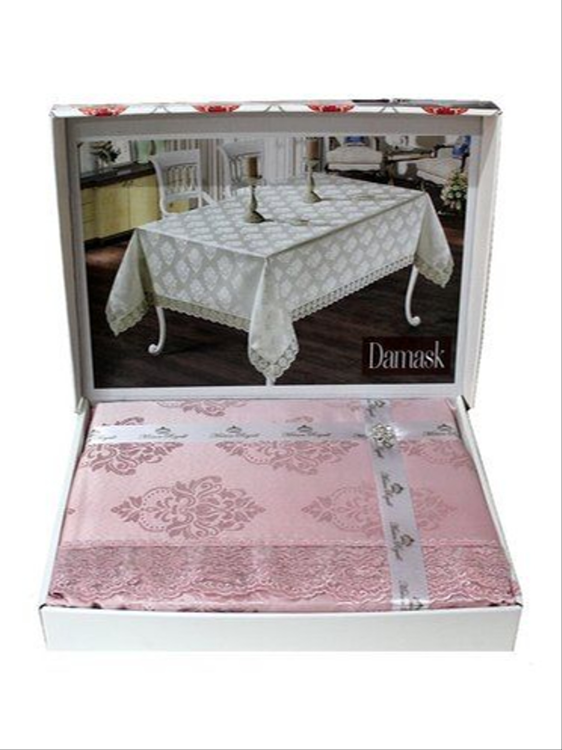 

Скатерть EFOR DAMASK 160x220, пудровый, Розовый, SK-158