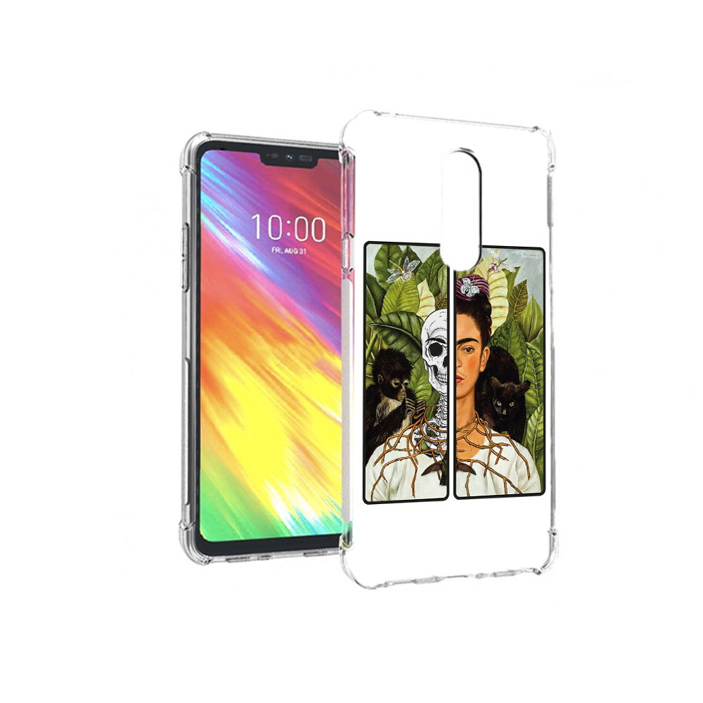 

Чехол MyPads Tocco для LG G7 сдвоенная картинка девушка скелет (PT124618.72.595), Прозрачный, Tocco
