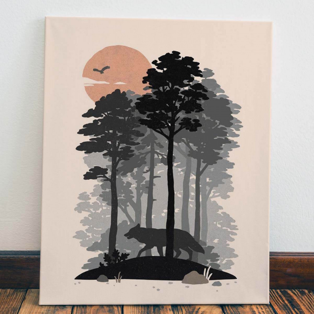 

Картина Red Panda Абстрактный волк в лесу40x60