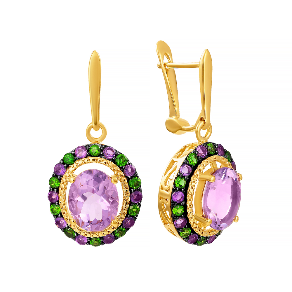

Серьги подвески из серебра с аметистом Element47 E-03616-88-S02_SR_AM_HD_YG, E-03616-88-S02_SR_AM_HD_YG