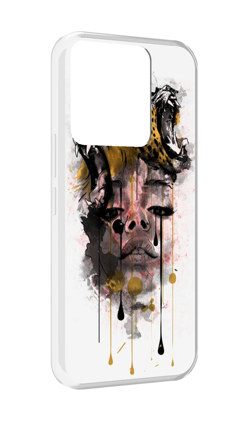 

Чехол MyPads Девушка гепард женский для Tecno Spark Go 2022 / Tecno Spark 8C, Прозрачный, Tocco